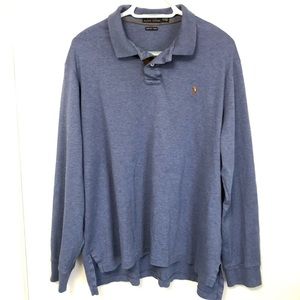 POLO🏇🏻RALPH LAUREN LOGO BUTTON SHIRT BLUE